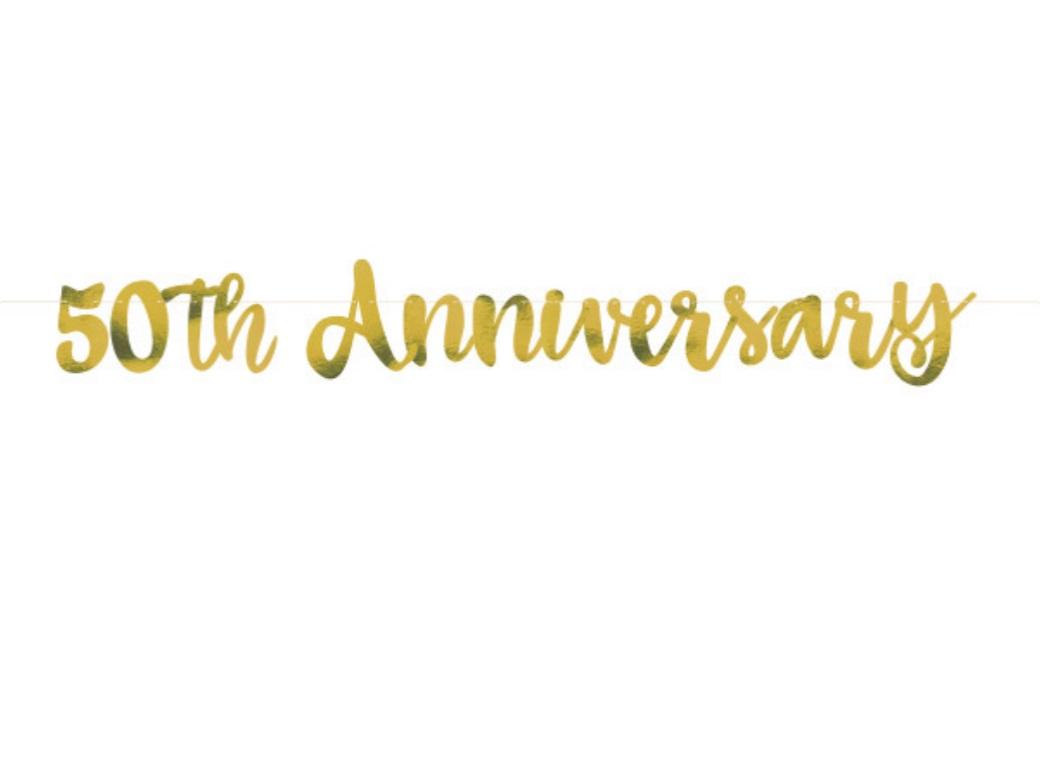 50th Anniversary Gold Foil Banner