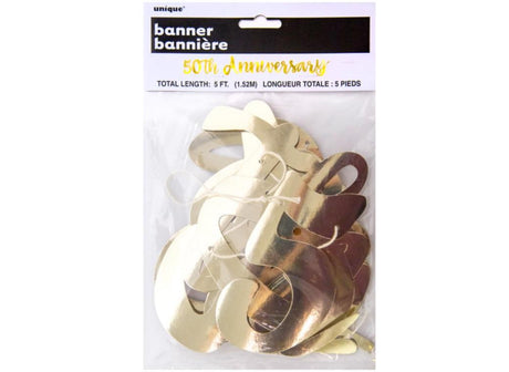 50th Anniversary Gold Foil Banner