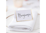 Gold Foiled Wedding Place Cards 10pk