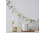 Gold Holly Christmas Garland