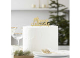 Merry Christmas Gold Acrylic Cake Topper