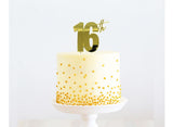 Gold Metal Cake Topper - 16th