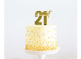 Gold Metal Cake Topper - 21st