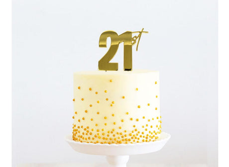 Gold Metal Cake Topper - 21st