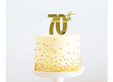 Gold Metal Cake Topper - 70th