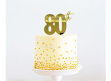 Gold Metal Cake Topper - 80th