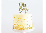 Gold Metal Cake Topper - Oh Baby