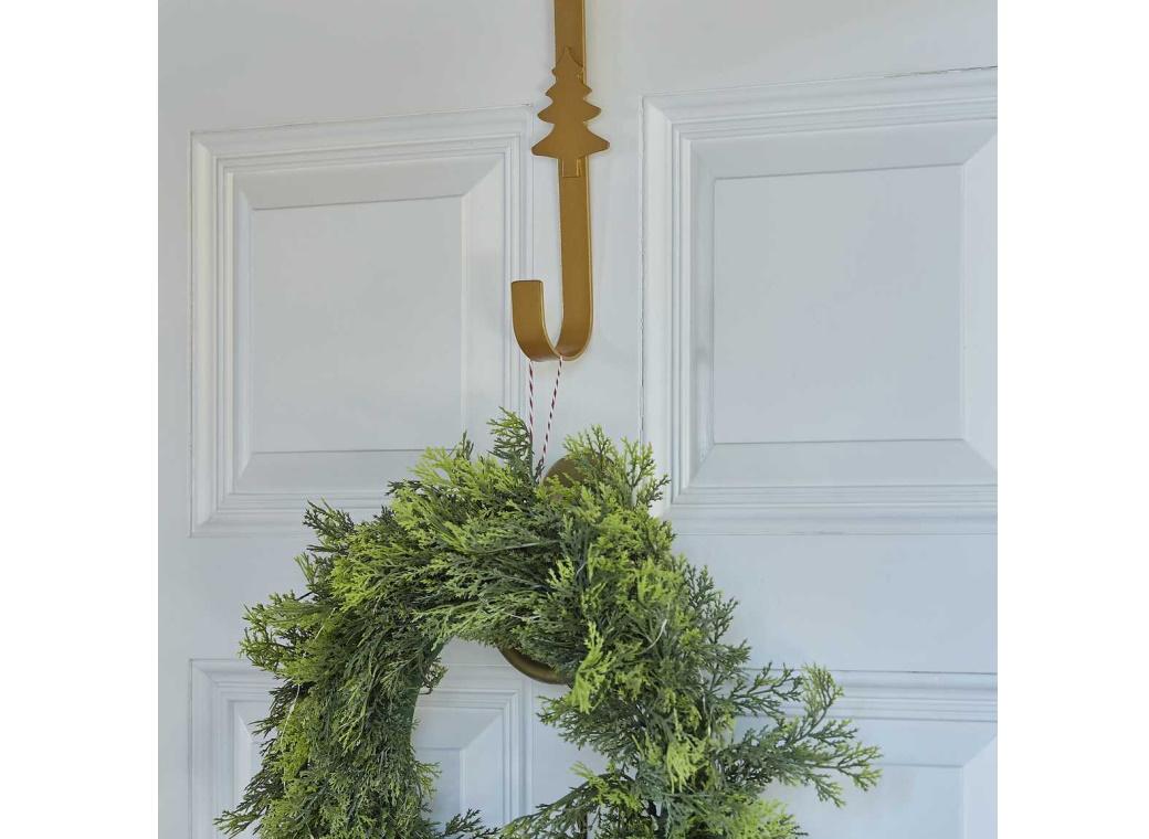 Gold Metal Christmas Wreath Hanger