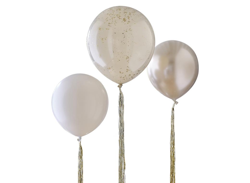 Gold and Neutral Balloon Bundle 3pk