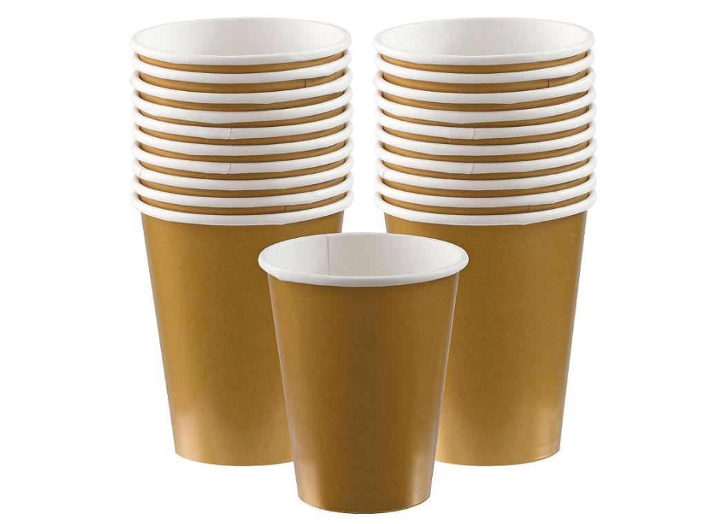 Paper Cups 20pk - Gold