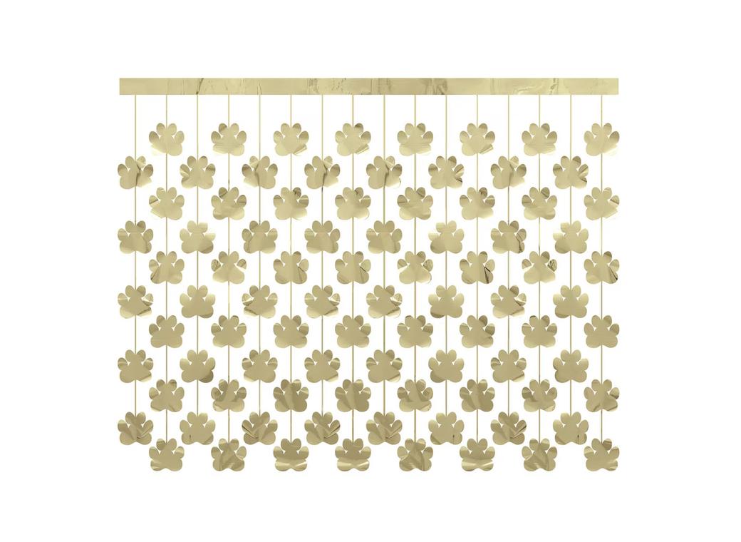 Gold Paws Foil Backdrop Kit