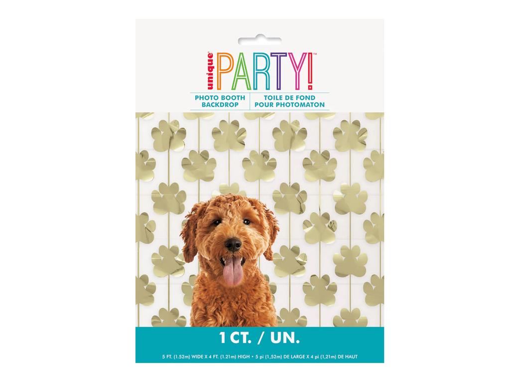 Gold Paws Foil Backdrop Kit