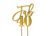 Gold Plated Cake Topper - Fab 40