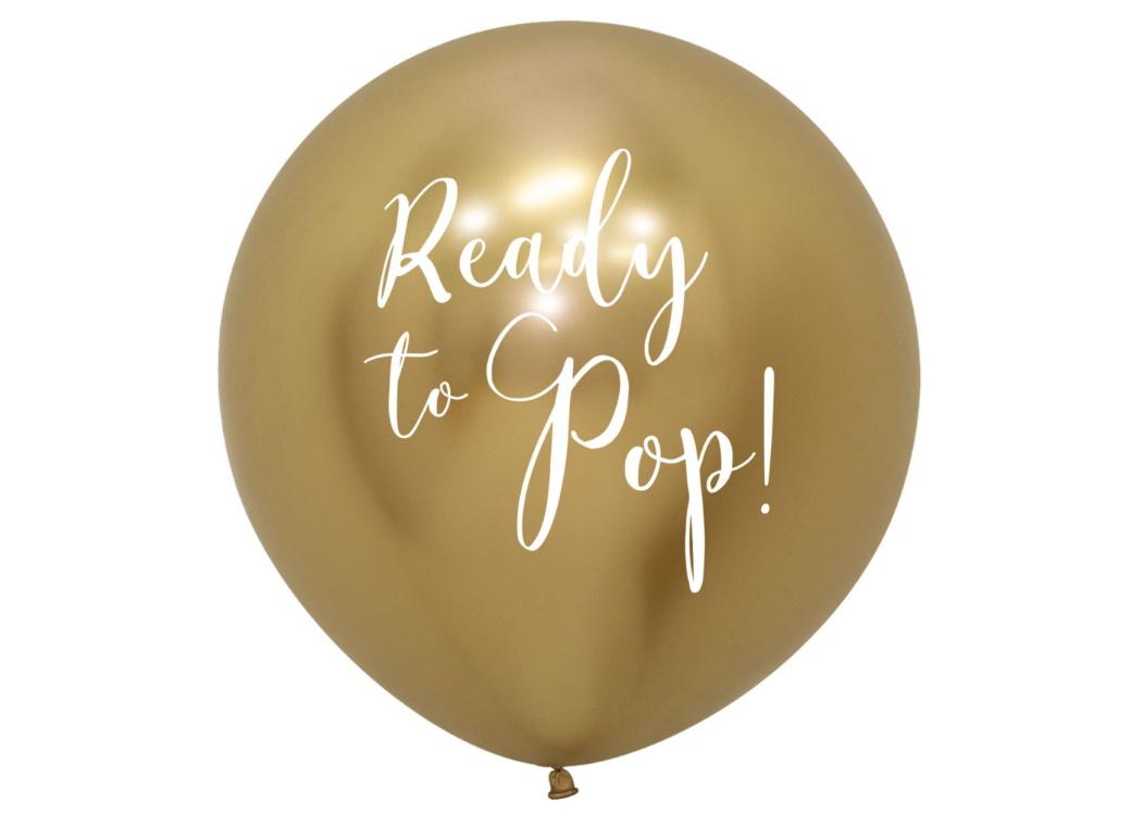 Reflex Gold Ready to Pop 60cm Balloon