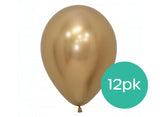 Gold Reflex Balloons 12pk