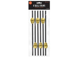 Gold Skull Reusable Straws 6pk