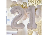 Gold Speckle 21 Foil Balloons