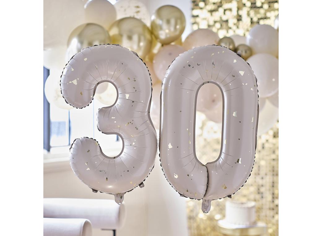 Gold Speckle 30 Foil Balloons