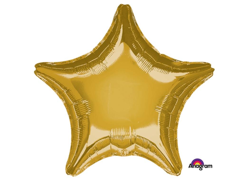 Star Shaped Foil Balloon - Gold