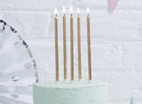 Gold Tall Candles - 12pk