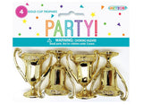 Mini Gold Cup Trophies 4pk