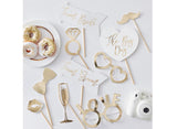 Gold Wedding Photo Booth Props