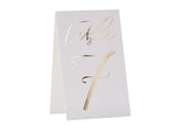 Gold Wedding Table Numbers 1-12