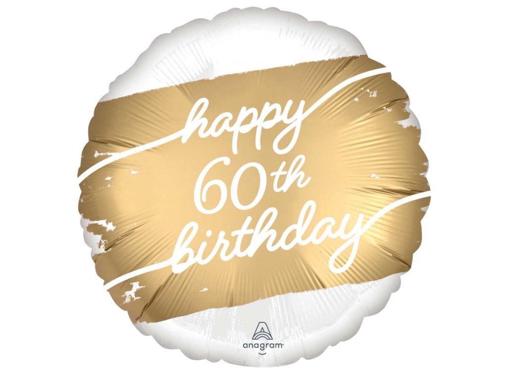 Golden Age Happy 60th Birthday Foil Balloon