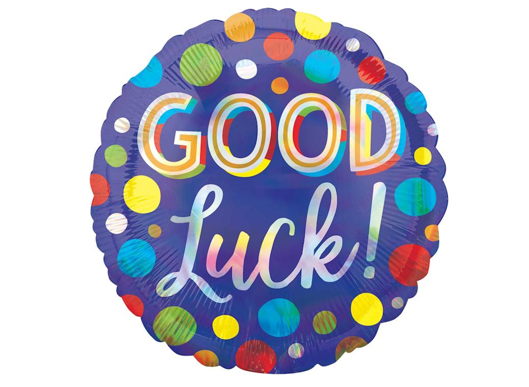 Good Luck Dots Foil Balloon