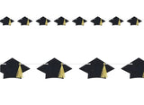 Graduation Cap Garland with Tassels