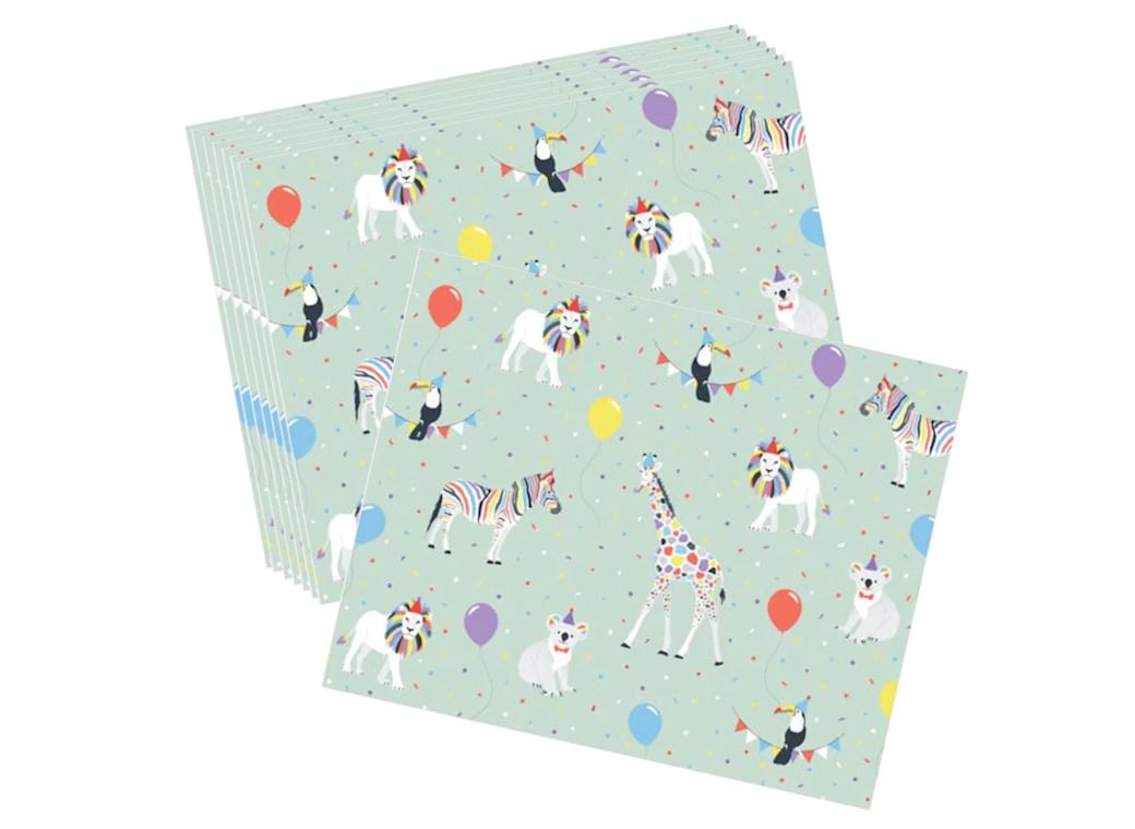 Grease Proof Paper 8pk - Party Animals