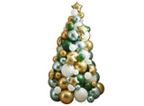 Green, Gold & White Balloon Christmas Tree