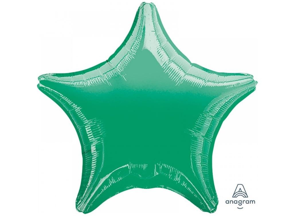 Star Shaped Foil Balloon - Green