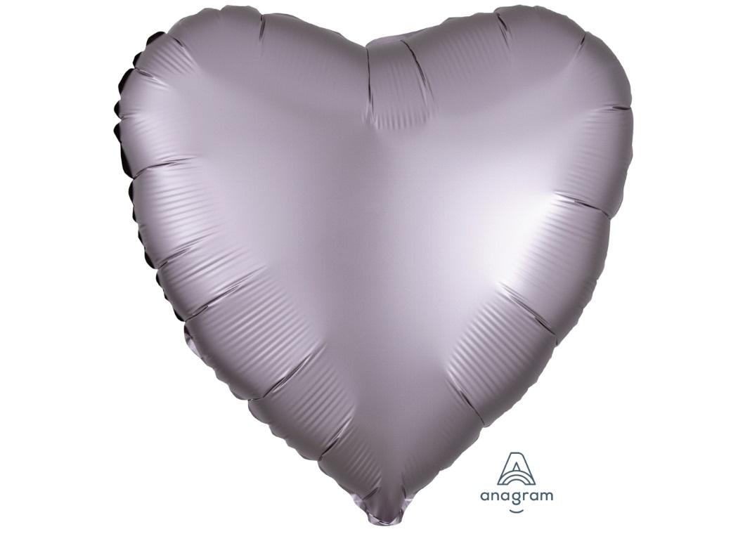 Heart Shaped Foil Balloon - Satin Luxe Greige