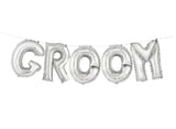 Balloon Banner Kit - Silver Groom