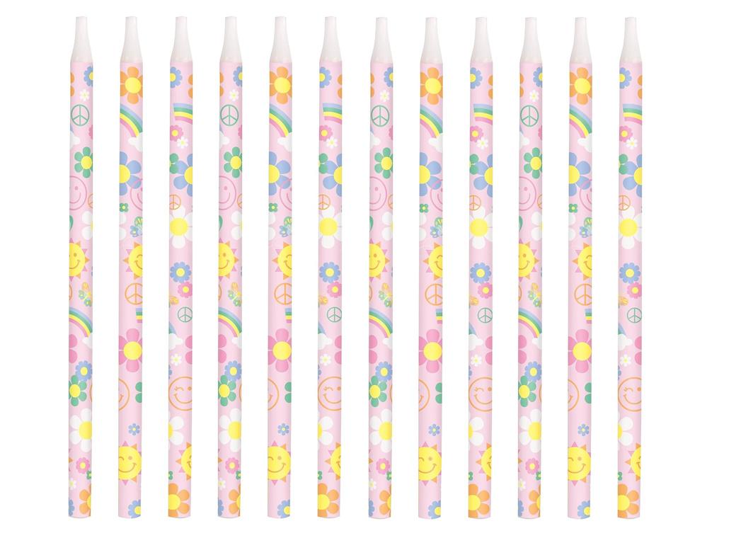 Groovy Birthday Candles 12pk