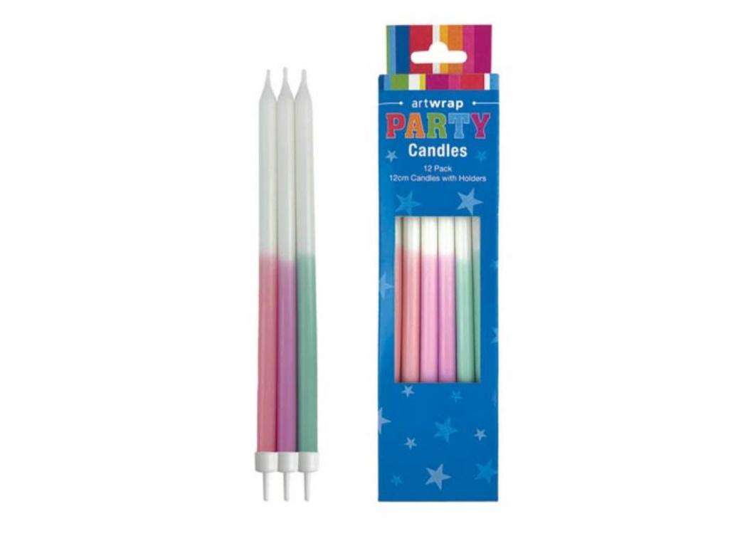 Half Dip Candles 12pk - Pinks