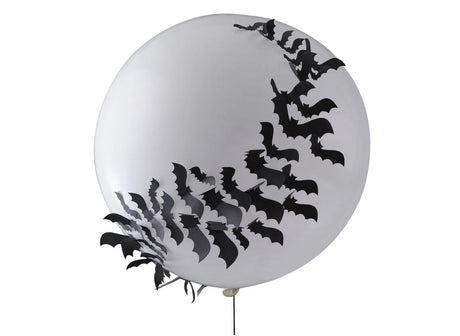 White Jumbo Balloon with Bats