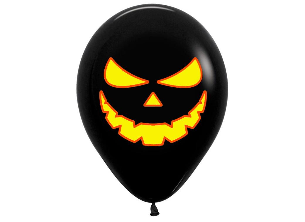 Scary Pumpkin Halloween Balloons 12pk