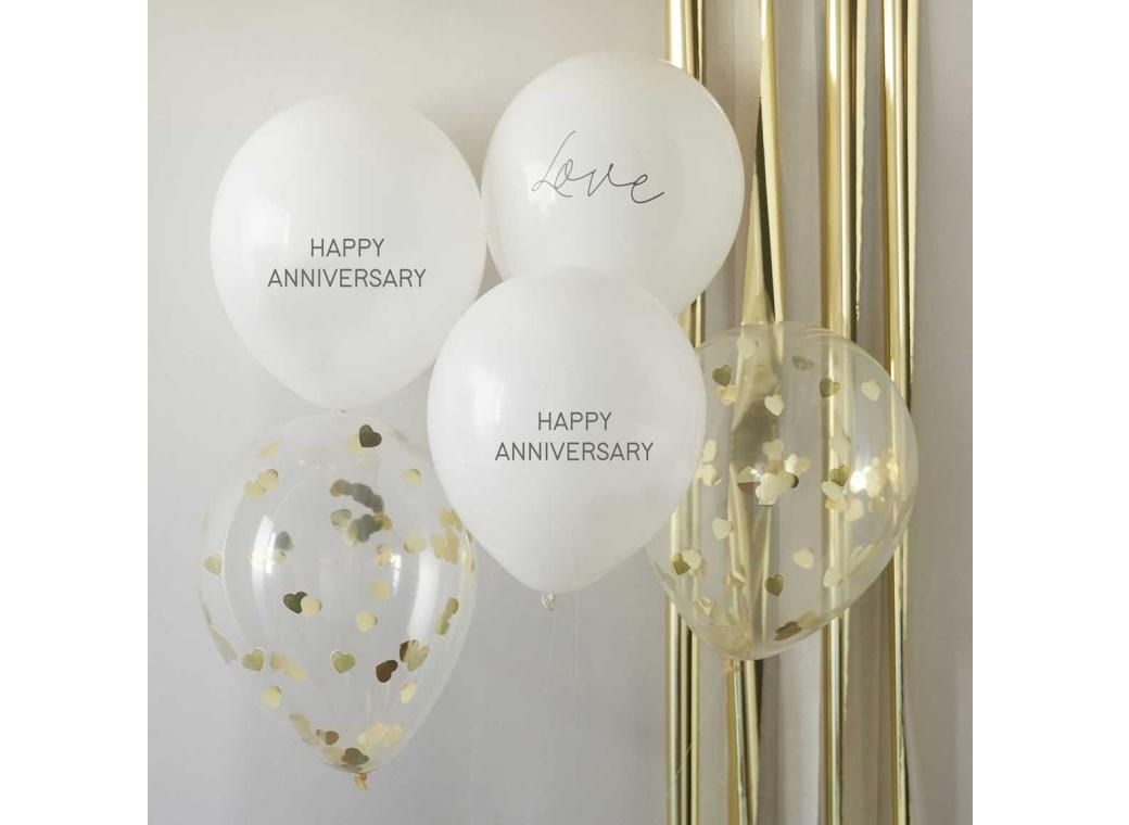 Happy Anniversary Balloon Bundle 5pk