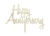 Happy Anniversary Cake Topper - Gold