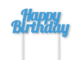 Happy Birthday Cake Topper - Blue