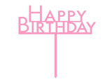 Happy Birthday Cake Topper - Light Pink