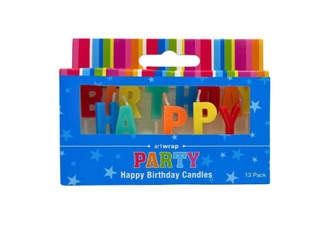 Happy Birthday Word Candles - Brights