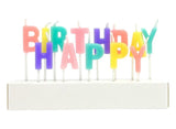 Happy Birthday Word Candles - Pastels