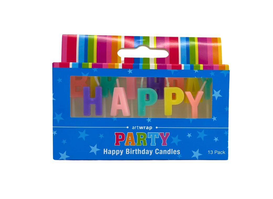 Happy Birthday Word Candles - Pastels