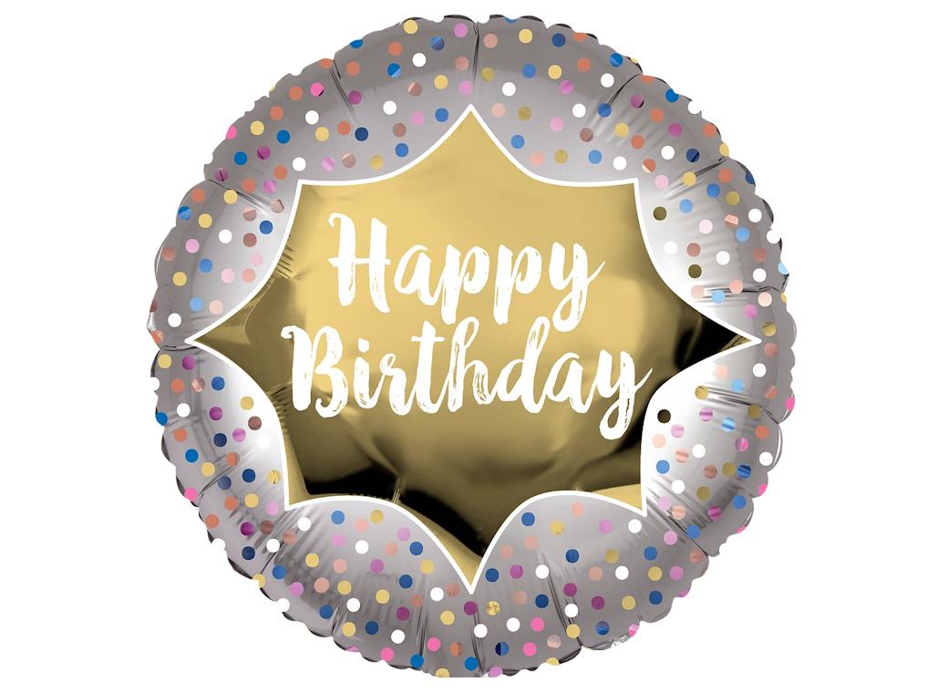 Happy Birthday Satin Luxe Foil Balloon