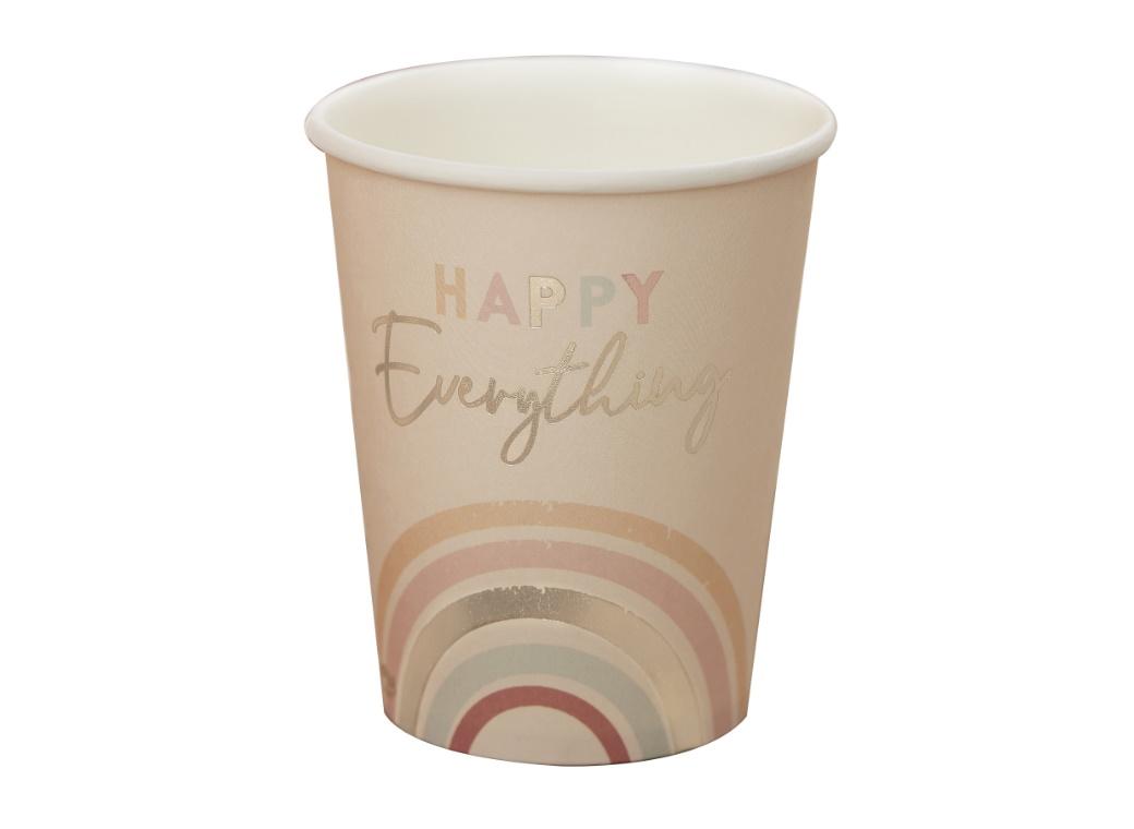 Happy Everything Rainbow Cups 8pk