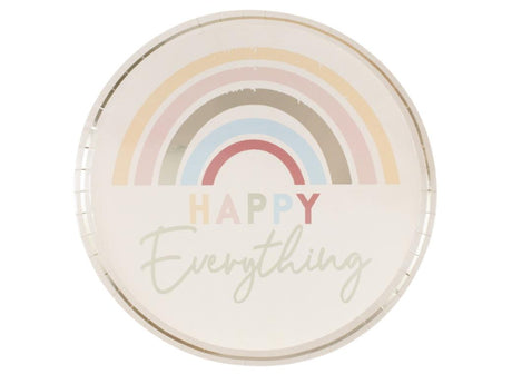 Happy Everything Rainbow Plates 8pk