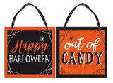 Happy Halloween Out of Candy Sign